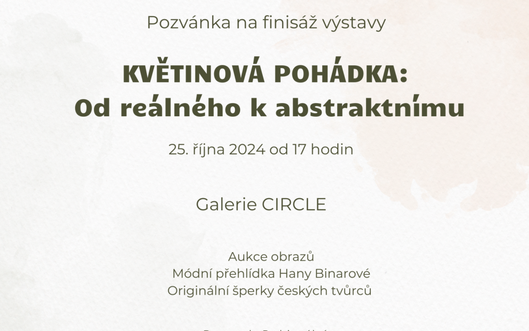 POZVÁNKA na FINISÁŽ VÝSTAVY dne 25. října 2024